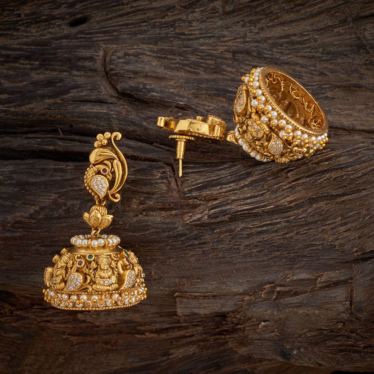 Buy Mukta Antique Jhumka Earrings Online | Tarinika - Tarinika India